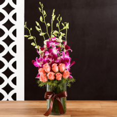 Roses & Orchids Vase
